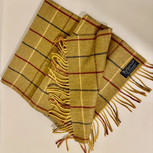 BURBERRY of London 100% Cashmere Winter Scarf in Brown Check Pattern - Picture 2 of 3